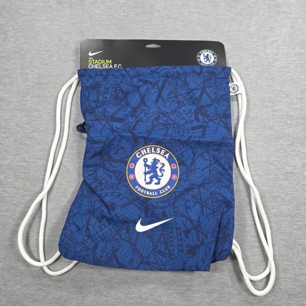 Nike Chelsea FC Stadium Drawstring Bag Blue Graphic Soccer Sackpack BA5932-495